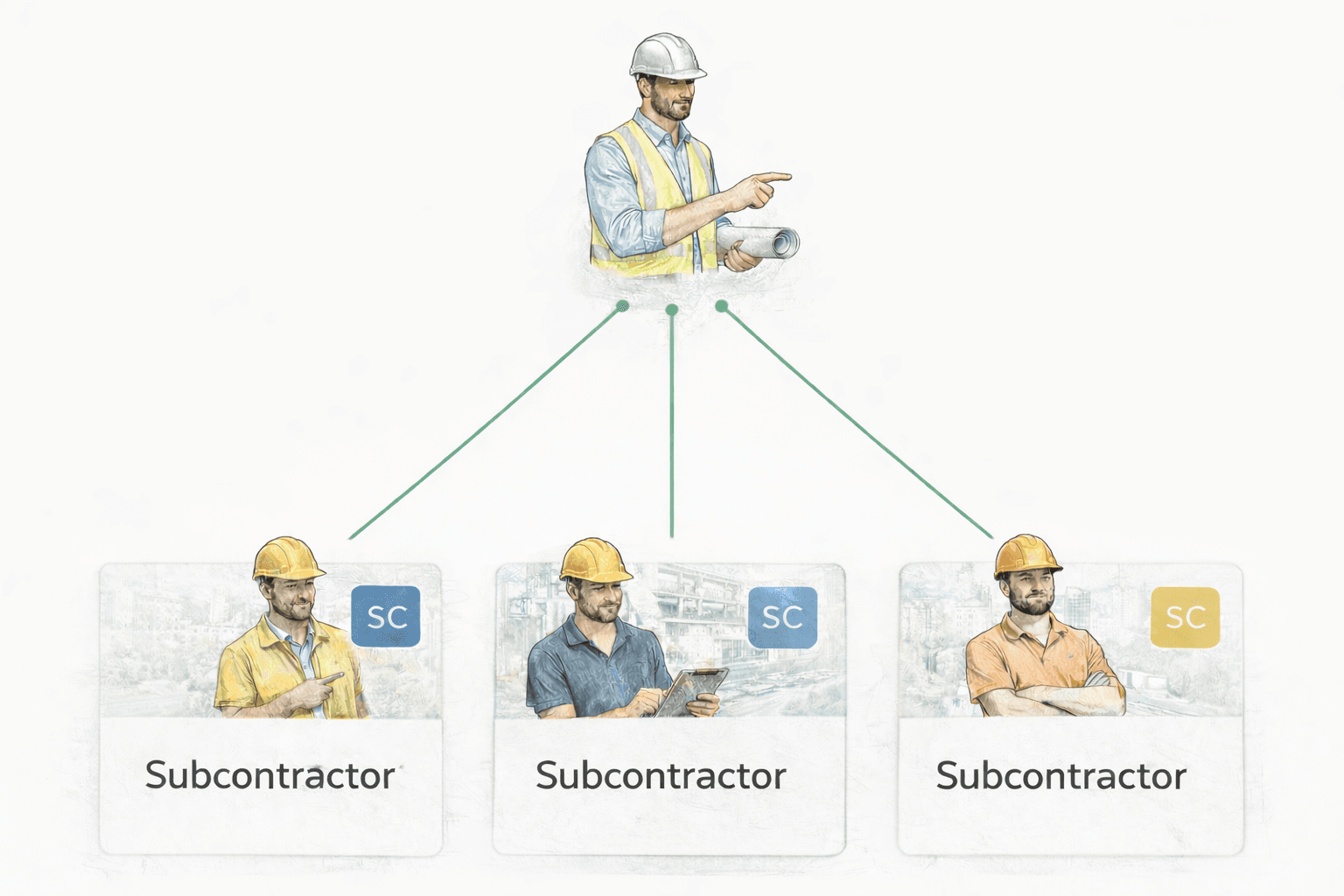 Projektsamarbejde – byggeleder og underentreprenører på samme platform